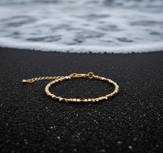 Pulsera Hematita Dorada