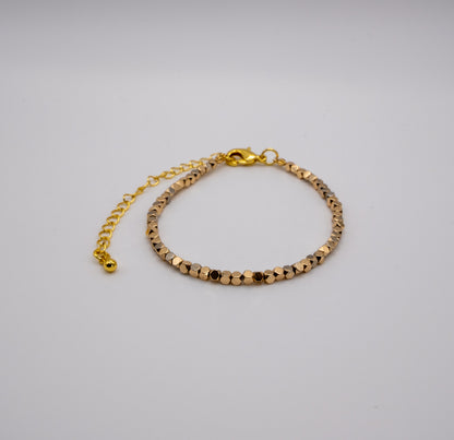 Pulsera Hematita Dorada