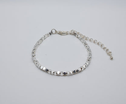 Pulsera Hematita Plateada