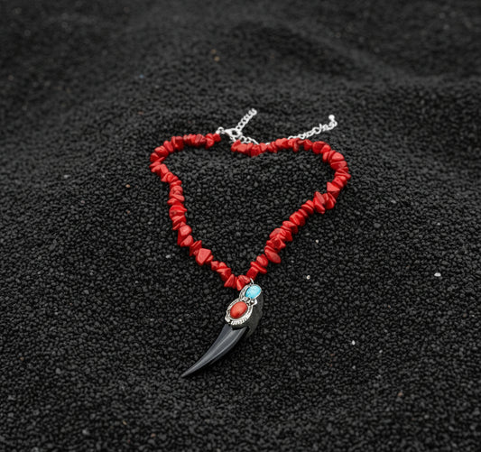 Collar Cuerno rojo